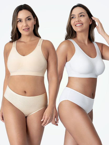 2-Pack Daily Comfort Wireless Shaper Bra